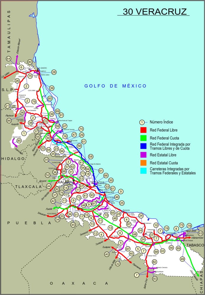 mapa de carreteras de Papantla-imagen-de-portada
