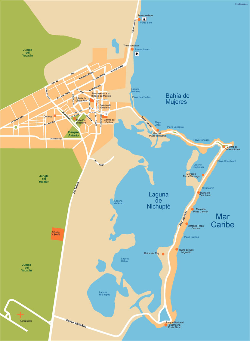 mapa de Cancún-3