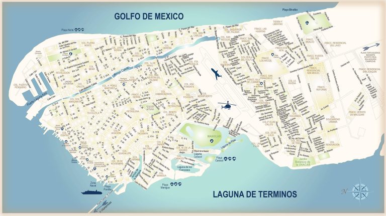 mapa de carreteras de Ciudad del Carmen-imagen-de-portada
