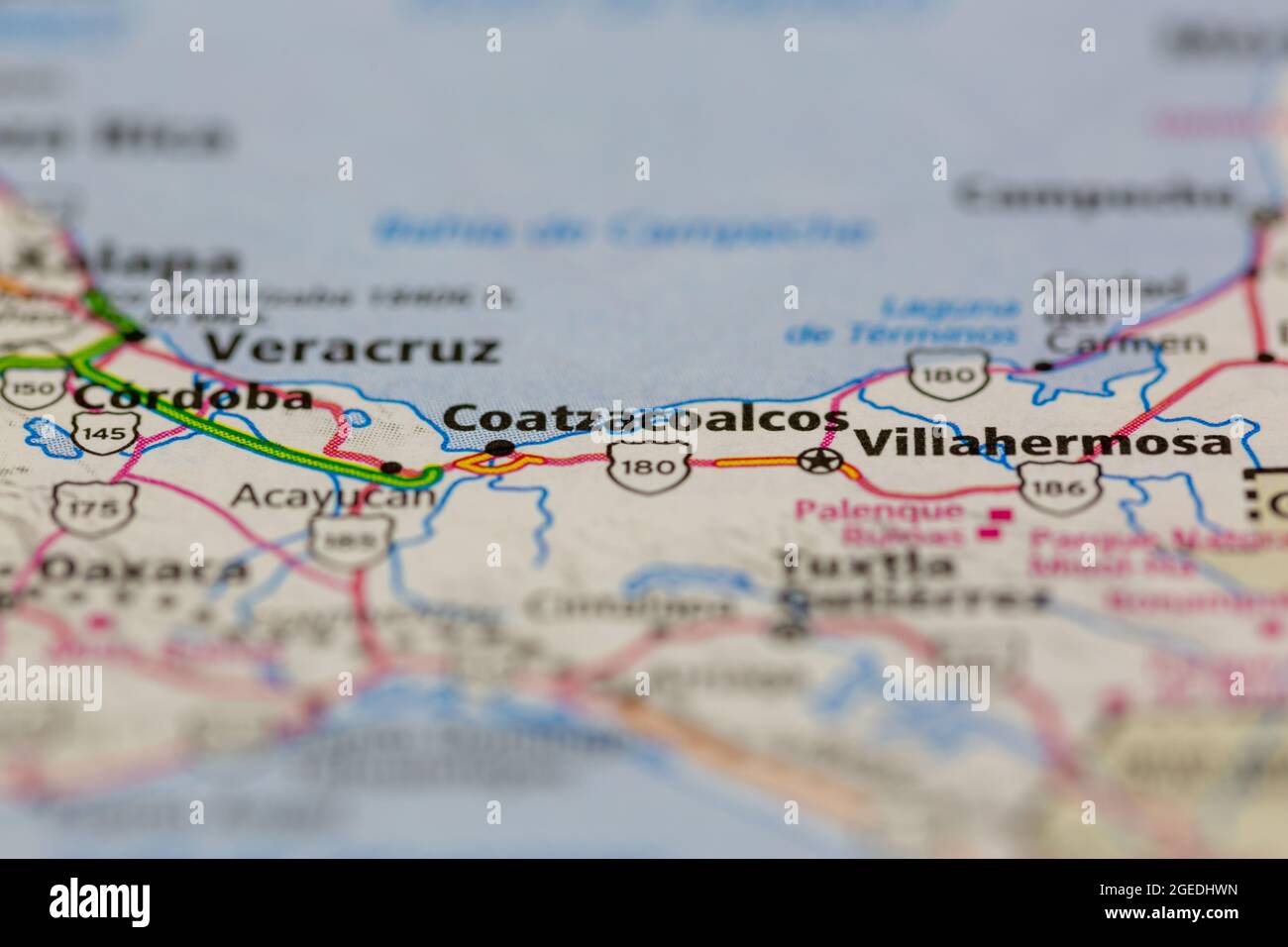 mapa de carreteras de Coatzacoalcos-imagen-de-portada