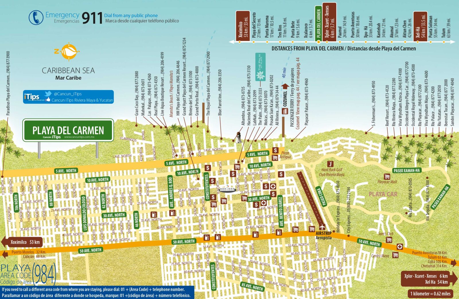 mapa de carreteras de Playa del Carmen-imagen-de-portada