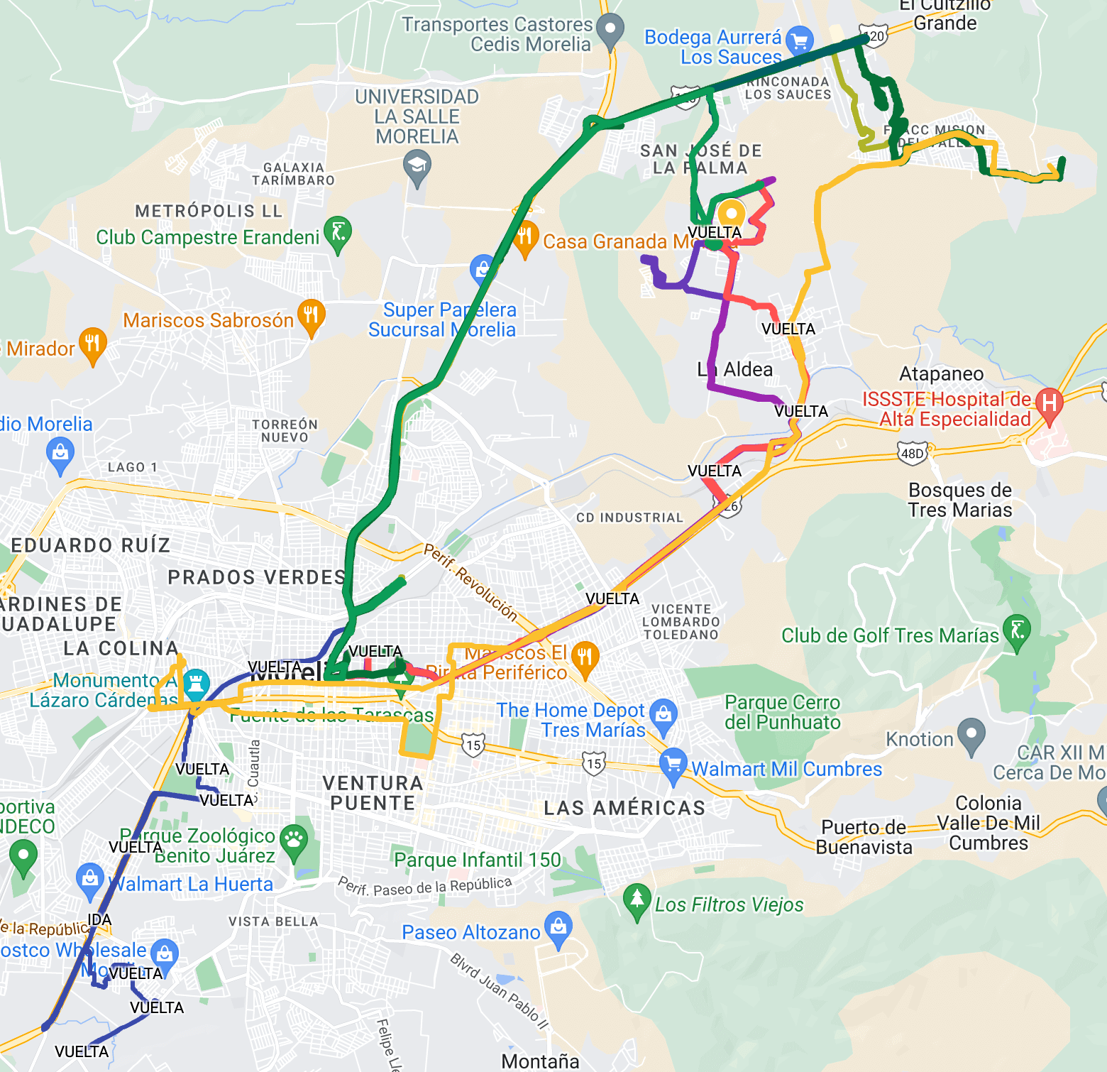 mapa de transporte público de Morelia-imagen-de-portada