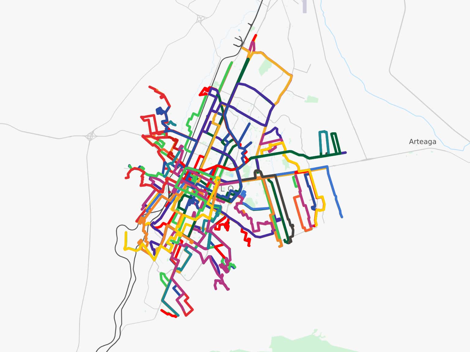 mapa de transporte público de Saltillo-imagen-de-portada