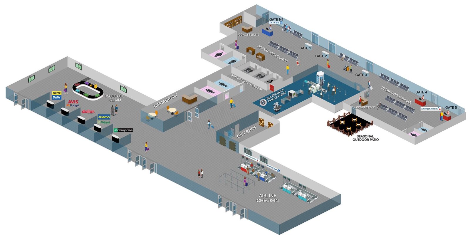 mapa del aeropuerto de Durango-imagen-de-portada