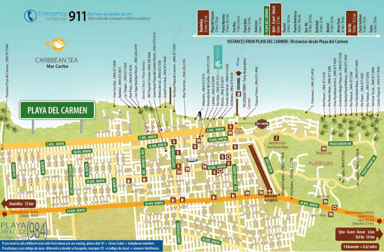 tourist map of Playa del Carmen-cover-image