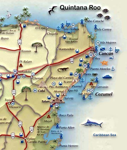 tourist map of Quintana Roo-cover-image